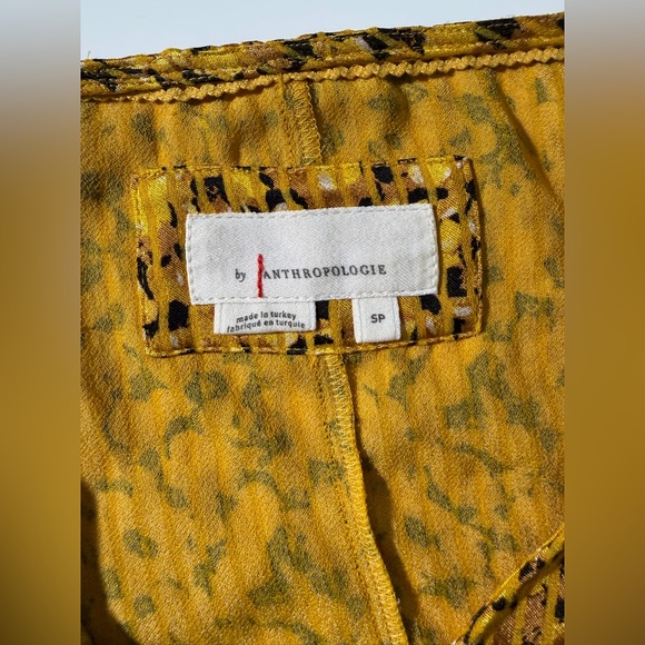 Like New Anthropologie Yellow Smocked Midi Dress Size Small Modeled 🌼 - Picture 4 of 8